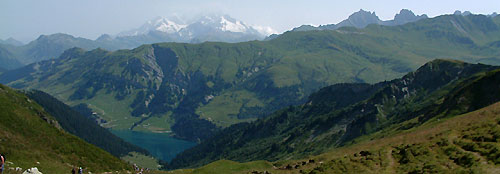 Le Mont Blanc depuis le col de la louze